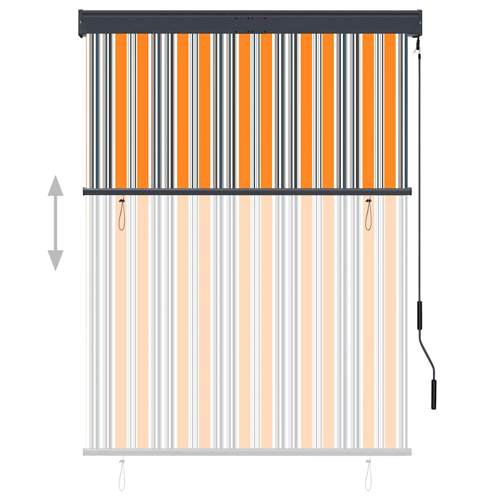 vidaXL Store extérieur 120 x 250 cm Jaune et bleu