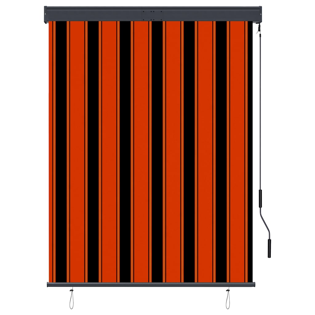 vidaXL Store enrouleur d'extérieur 120 x 250 cm orange et marron