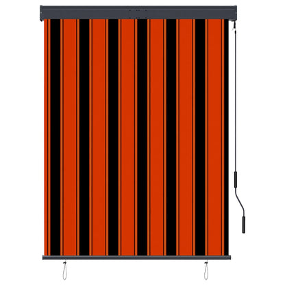 vidaXL Store enrouleur d'extérieur 120 x 250 cm orange et marron