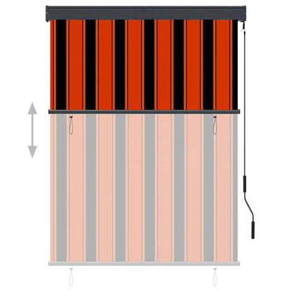 vidaXL Store enrouleur d'extérieur 120 x 250 cm orange et marron