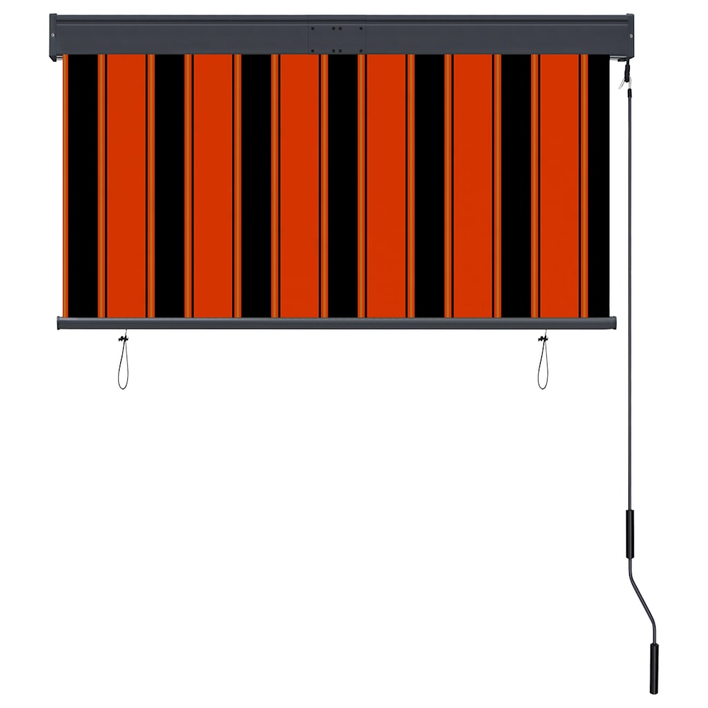 vidaXL Store enrouleur d'extérieur 120 x 250 cm orange et marron