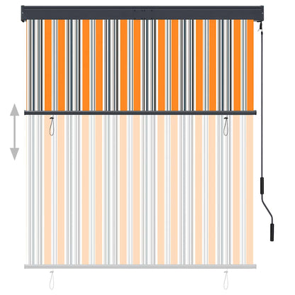 vidaXL Store d'extérieur 140x250 cm Jaune et Bleu