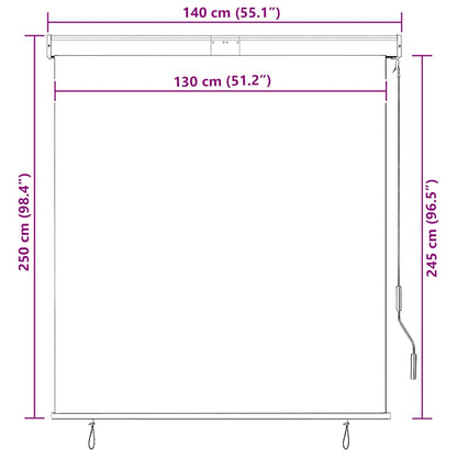 vidaXL Store d'extérieur 140x250 cm Jaune et Bleu