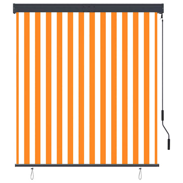 vidaXL Store extérieur 140x250 cm Blanc et orange