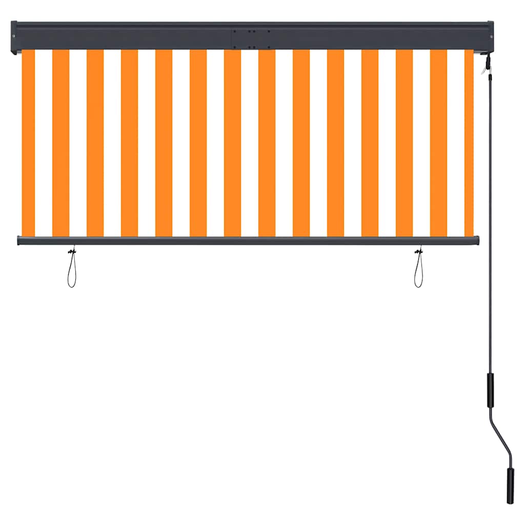 vidaXL Store extérieur 140x250 cm Blanc et orange