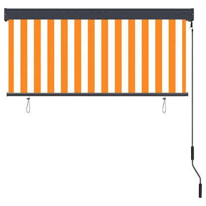 vidaXL Store extérieur 140x250 cm Blanc et orange