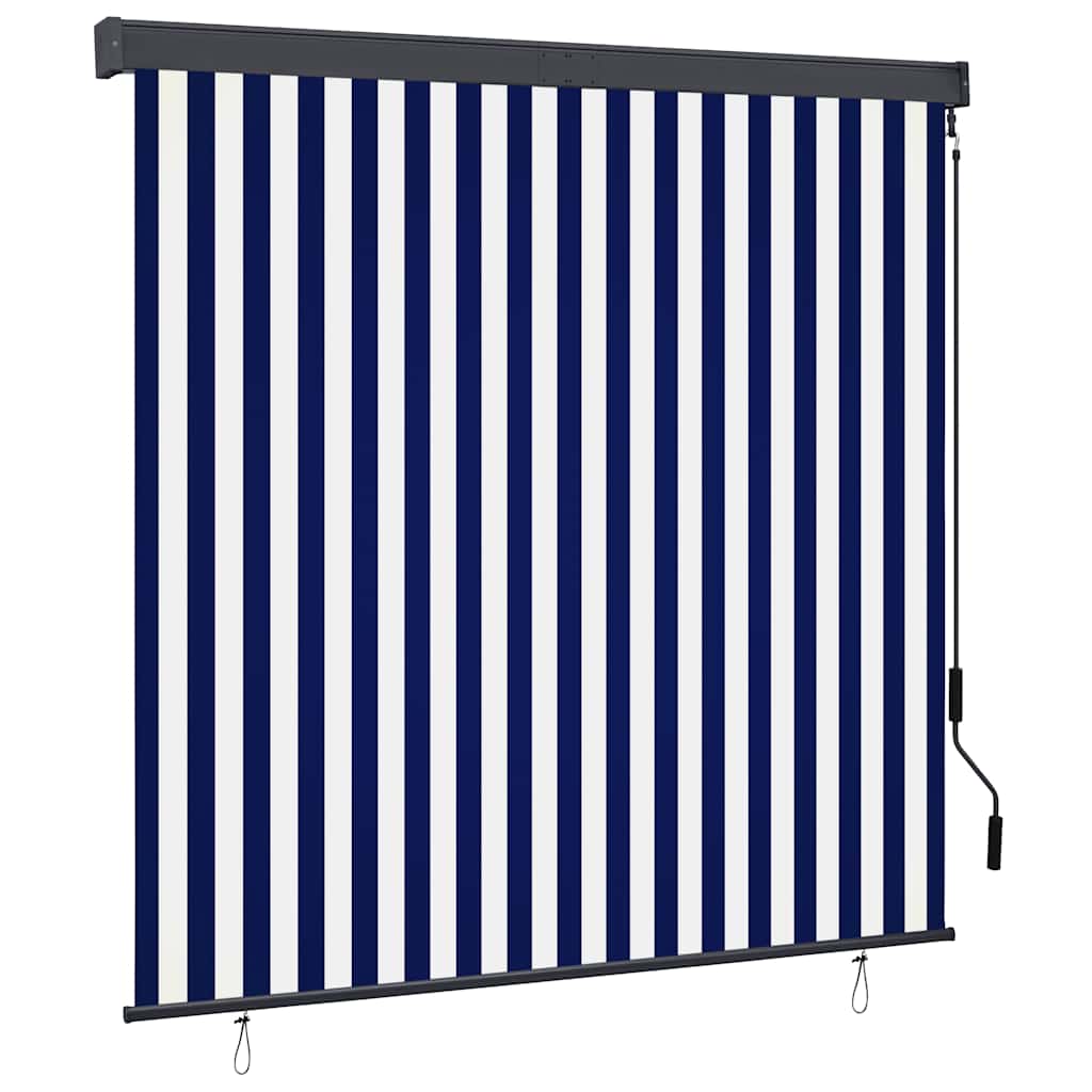 vidaXL Store d'extérieur 160x250 cm Bleu et blanc