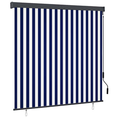 vidaXL Store d'extérieur 160x250 cm Bleu et blanc