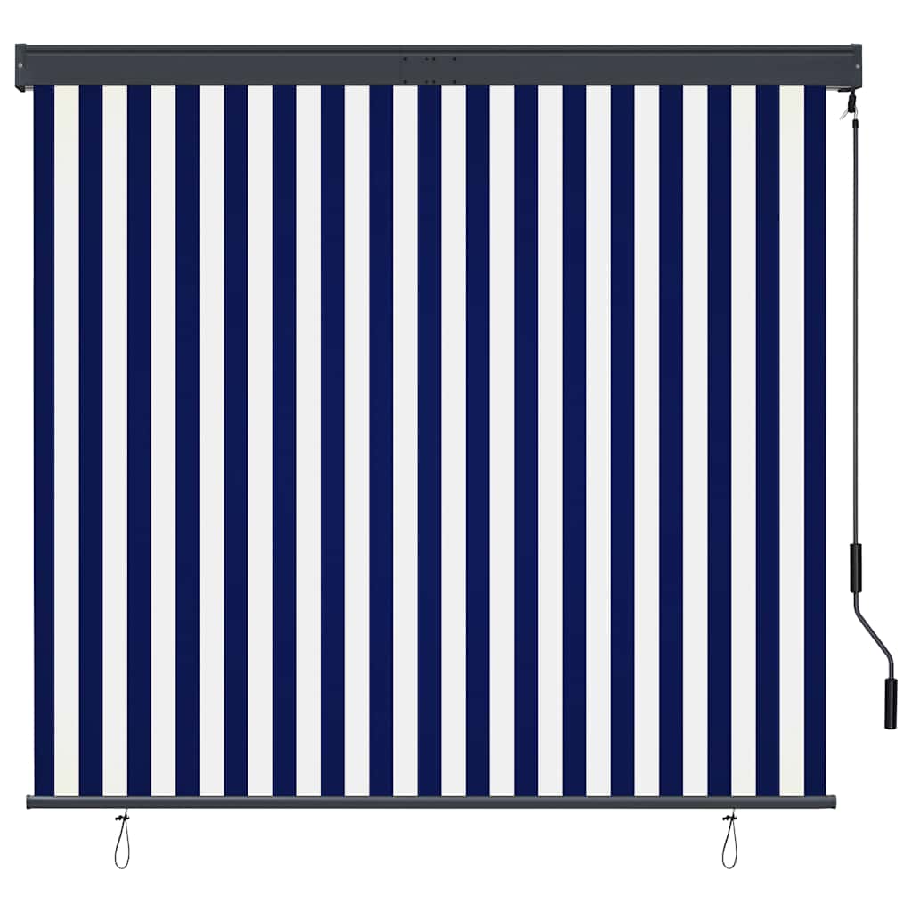 vidaXL Store d'extérieur 160x250 cm Bleu et blanc