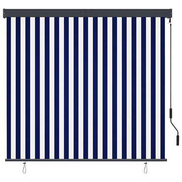 vidaXL Store d'extérieur 160x250 cm Bleu et blanc