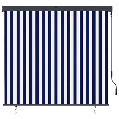 vidaXL Store d'extérieur 160x250 cm Bleu et blanc