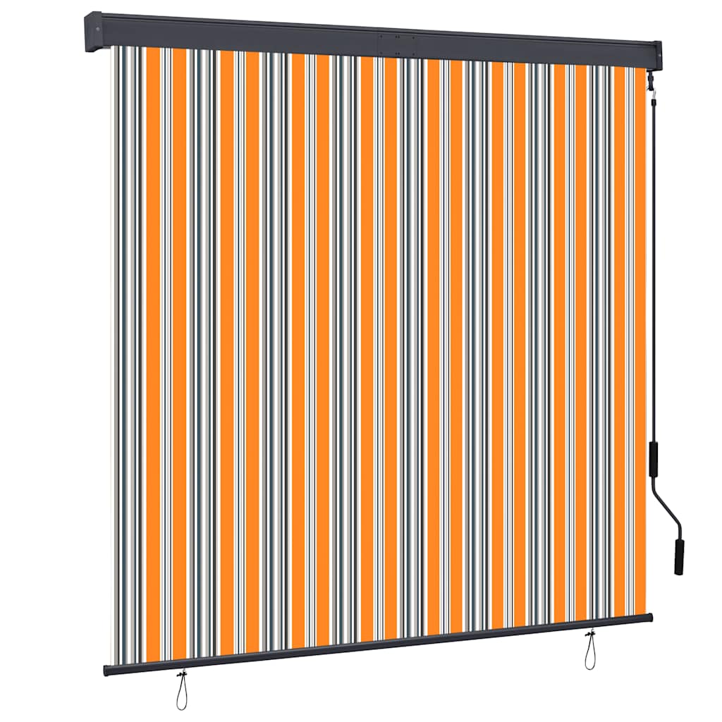 vidaXL Store enrouleur d'extérieur 160x250 cm Jaune et bleu