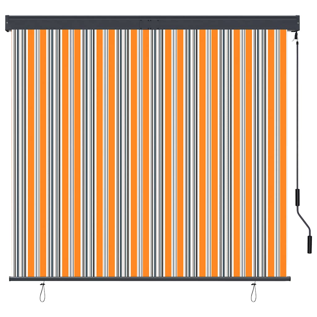 vidaXL Store enrouleur d'extérieur 160x250 cm Jaune et bleu