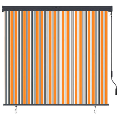 vidaXL Store enrouleur d'extérieur 160x250 cm Jaune et bleu