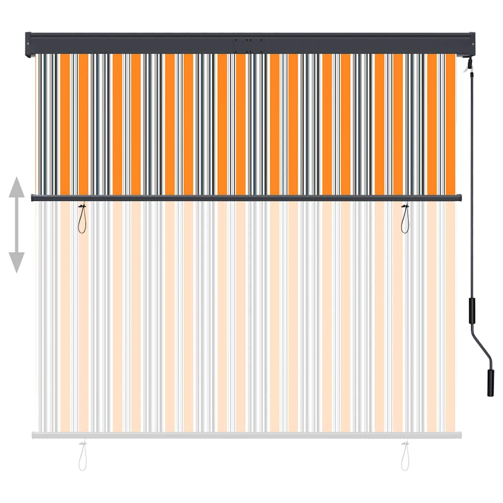 vidaXL Store enrouleur d'extérieur 160x250 cm Jaune et bleu