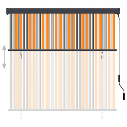 vidaXL Store enrouleur d'extérieur 160x250 cm Jaune et bleu