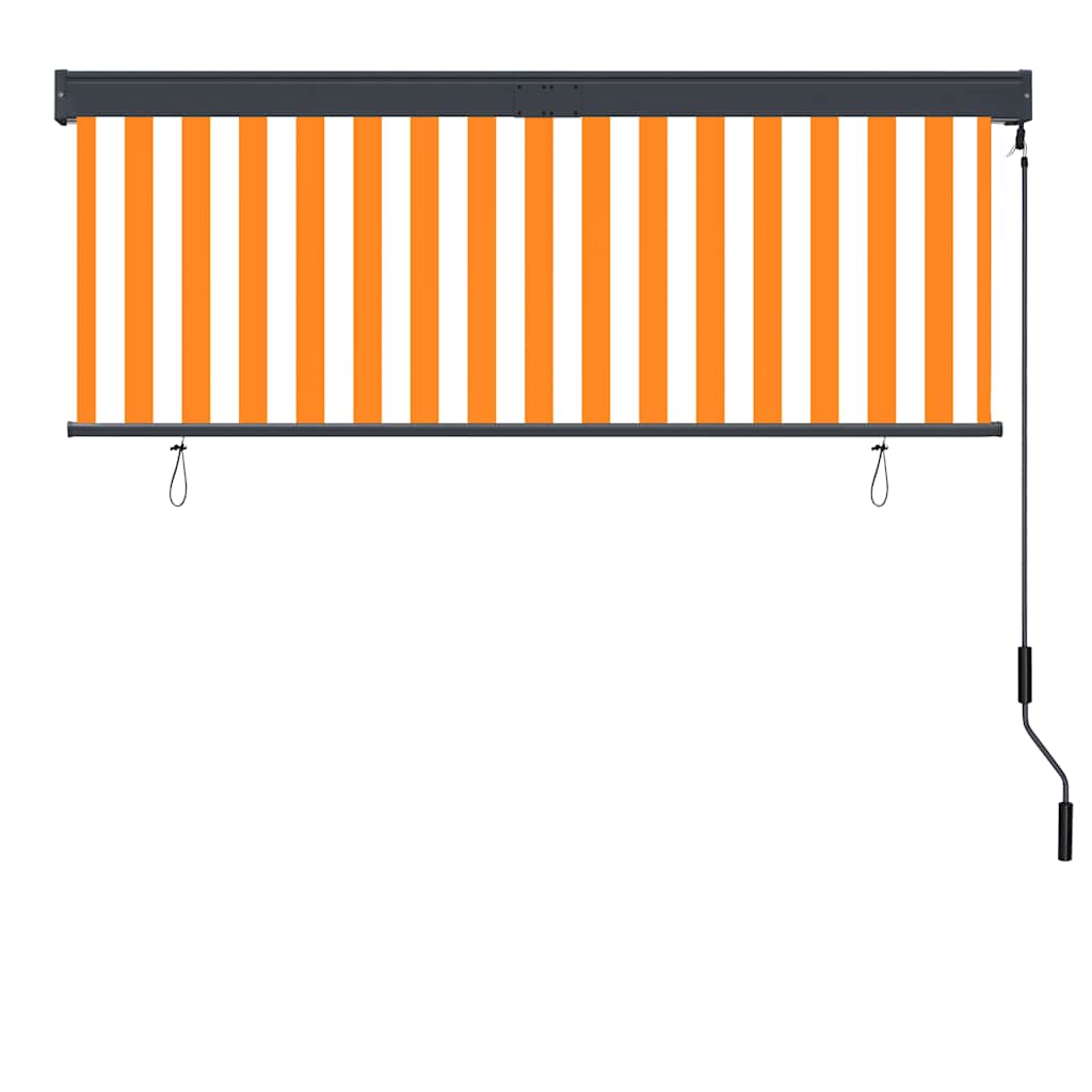 vidaXL Außenrollo 160x250 cm Weiß und Orange