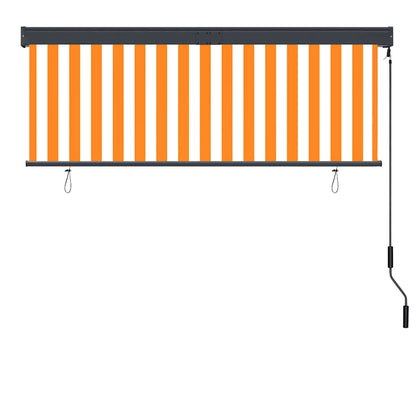 vidaXL Außenrollo 160x250 cm Weiß und Orange