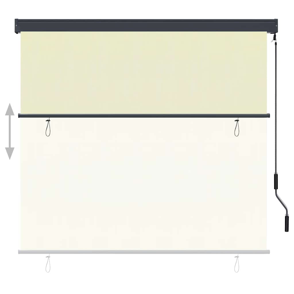 vidaXL Außenrollo 170 x 250 cm Creme