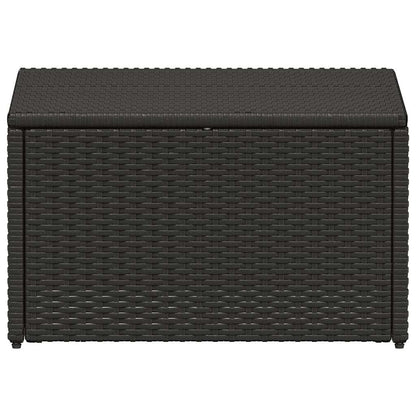 vidaXL Salon de jardin 4 pcs avec coussins résine tressée marron