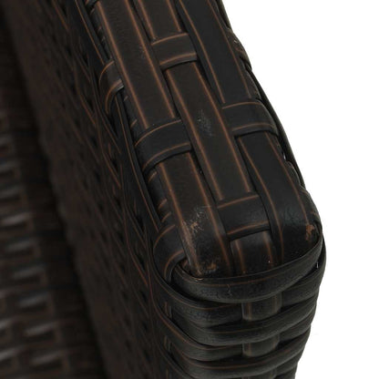 vidaXL Salon de jardin 4 pcs avec coussins résine tressée marron