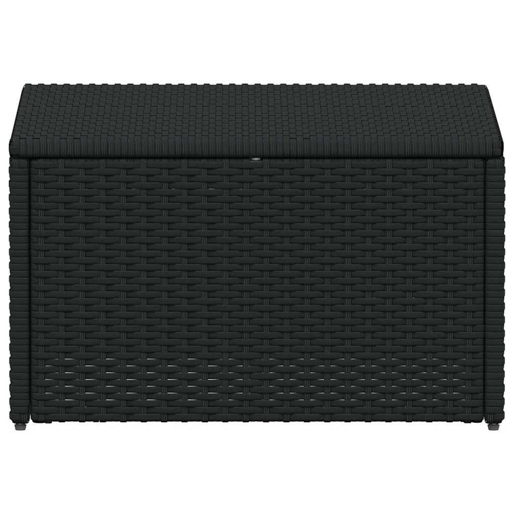 vidaXL Salon de jardin 4 pcs avec coussins résine tressée noir
