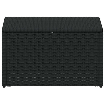 vidaXL Salon de jardin 4 pcs avec coussins résine tressée noir