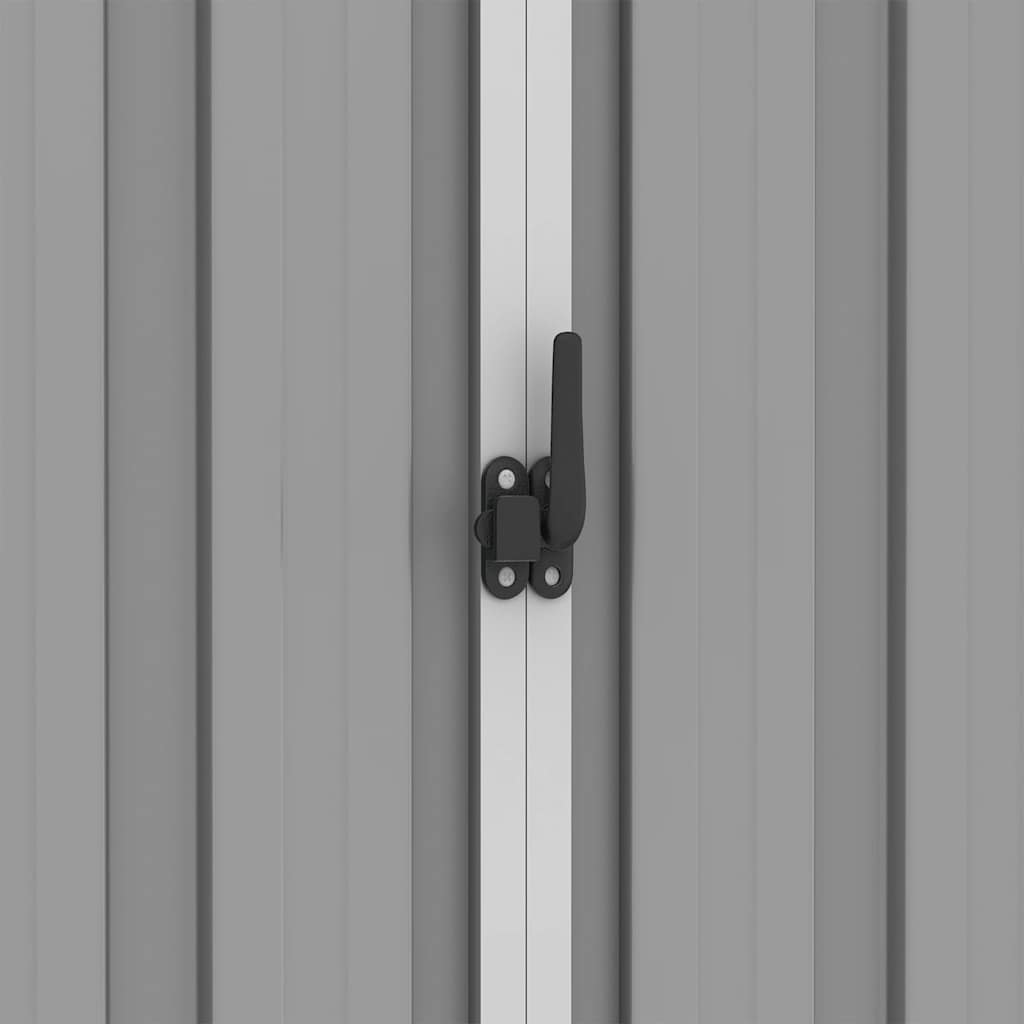 Gerätehaus Grau 205x129x183 cm Verzinkter Stahl