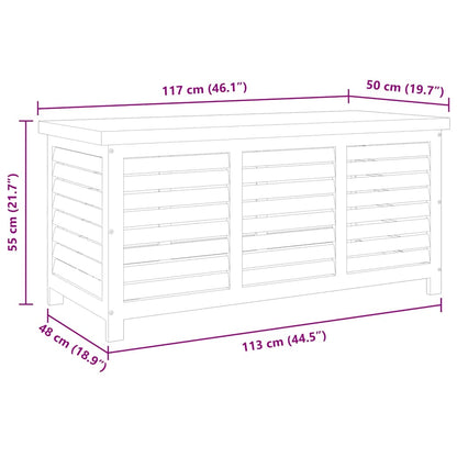 Gartenbox 117x50x55 cm Eukalyptus Massivholz