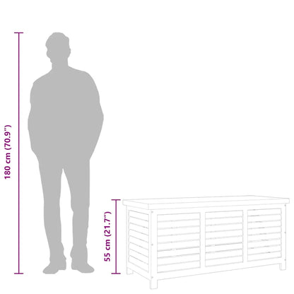 Gartenbox 117x50x55 cm Eukalyptus Massivholz