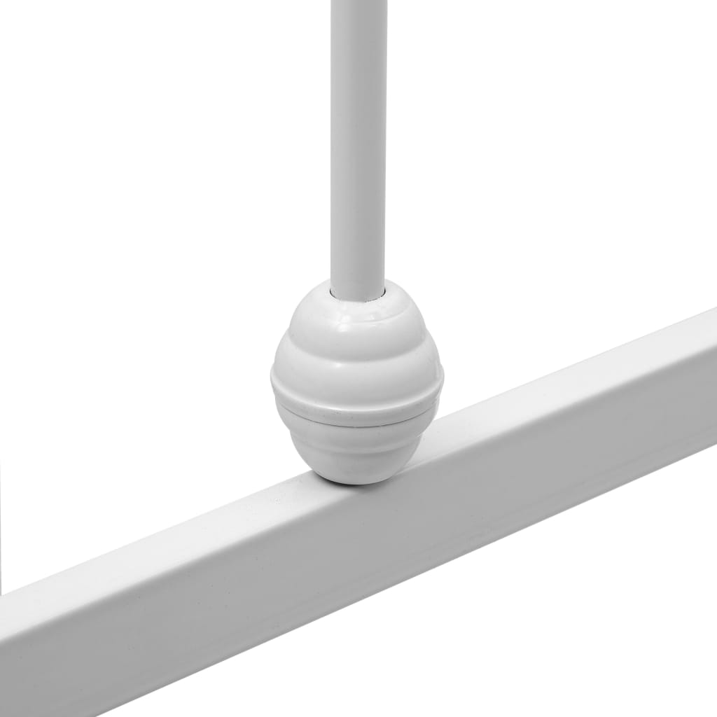 Bettgestell Weiß Metall 100 × 200 cm