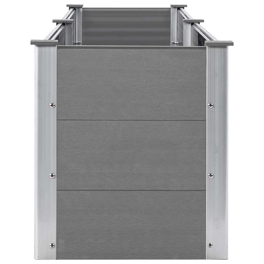 Garten-Hochbeet 250 x 50 x 54 cm WPC Grau