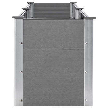 Garten-Hochbeet 250 x 50 x 54 cm WPC Grau