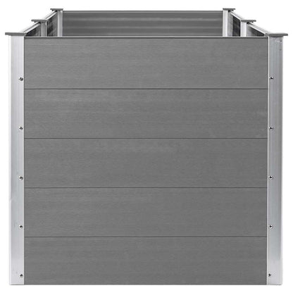 Garten-Hochbeet 250 x 100 x 91 cm WPC Grau