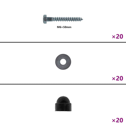 Schaukelsitze mit Seilen 2 Stk. Blau 38x16 cm Polyethene