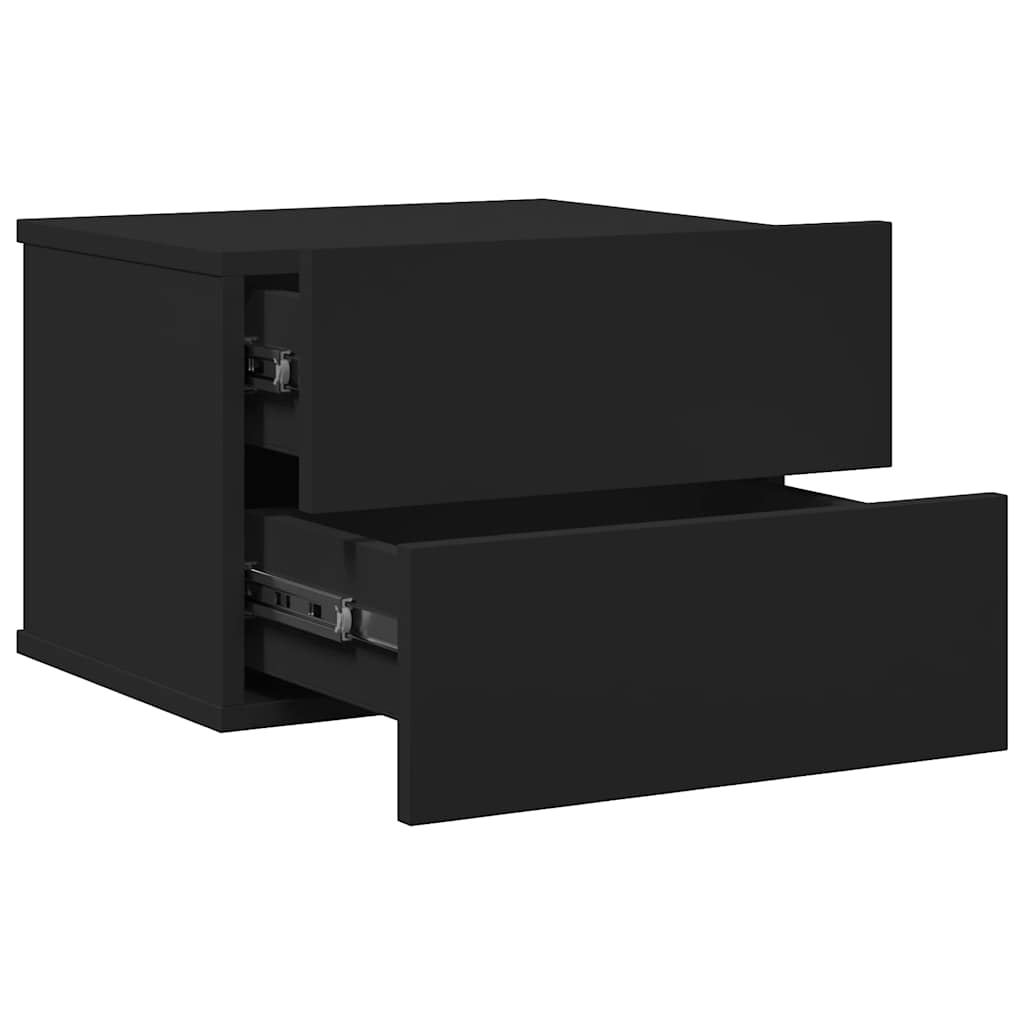 Nachttisch Schwarz 40x30x30 cm Holzwerkstoff