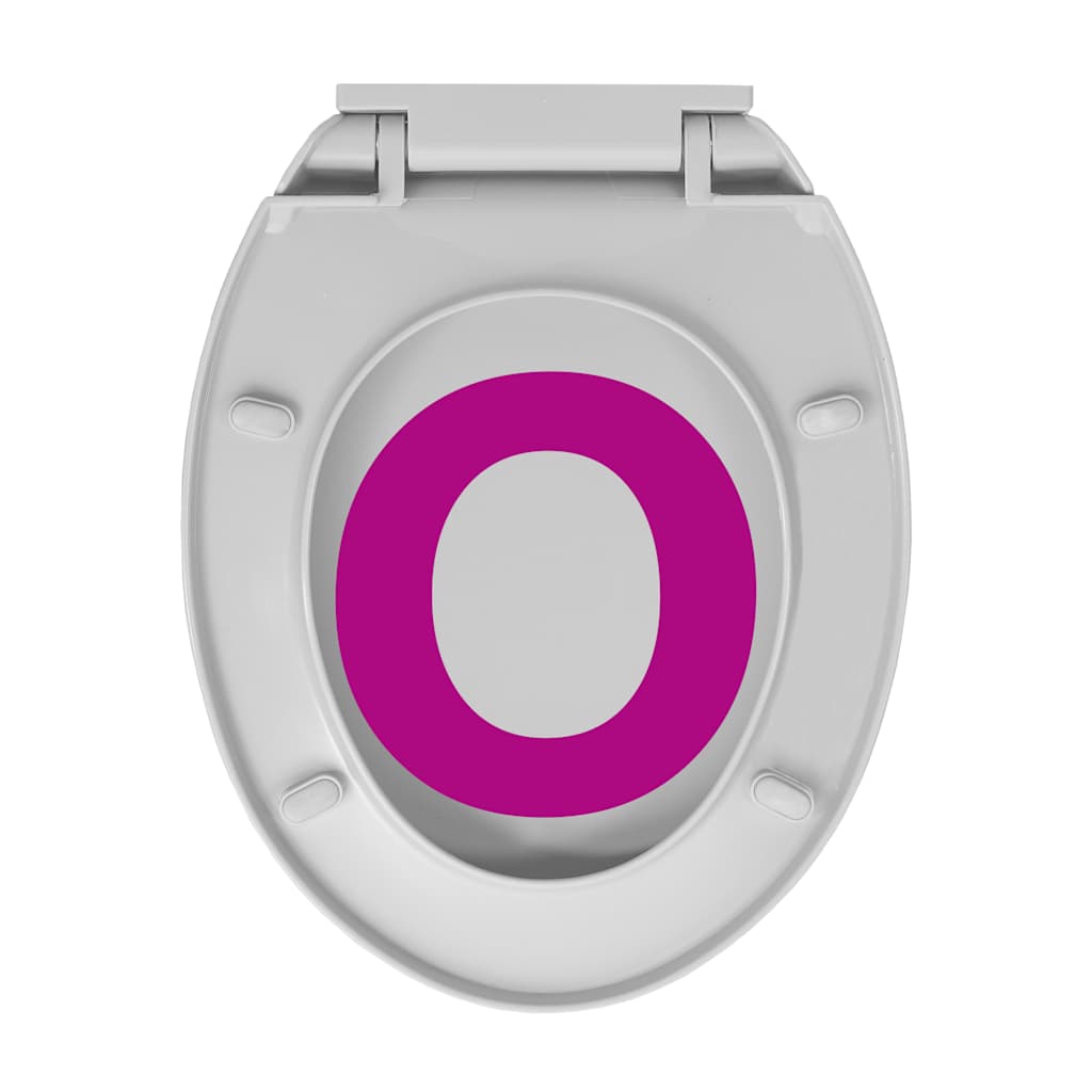 Toilettensitz mit Absenkautomatik Hellgrau Oval