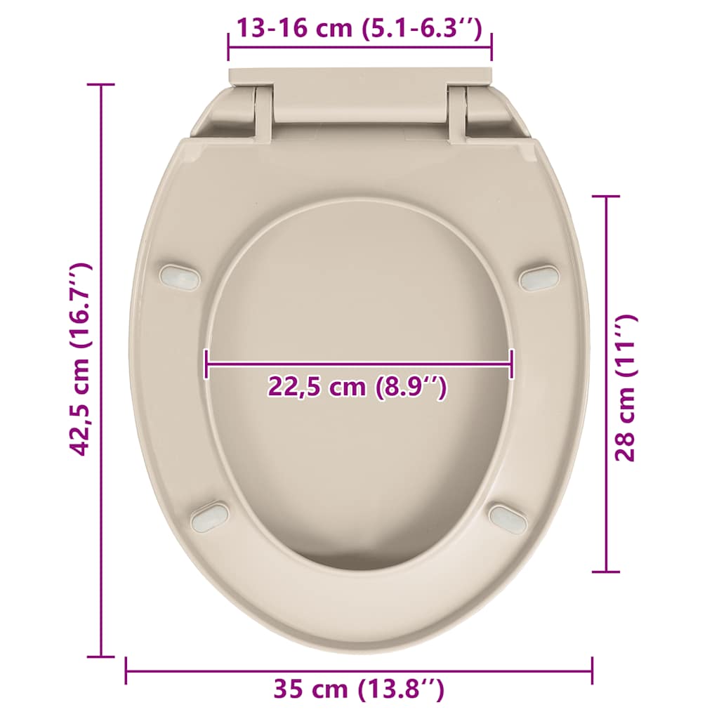 Toilettensitz mit Absenkautomatik Aprikose Oval