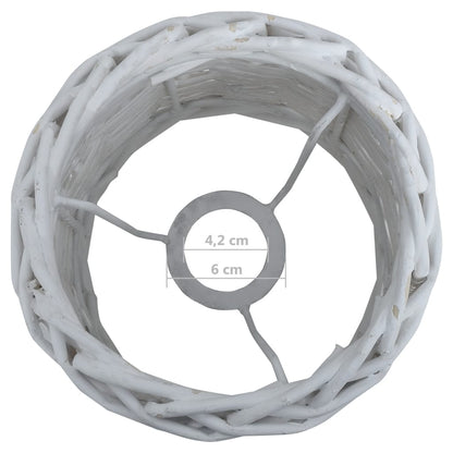 Lampenschirm Korbweide 25 x 17 cm Weiß