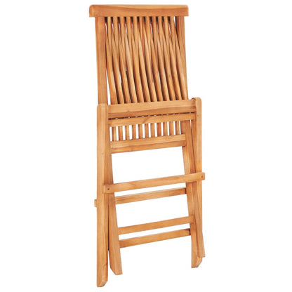 vidaXL 5-tlg. Garten-Essgruppe Klappbar Massivholz Teak