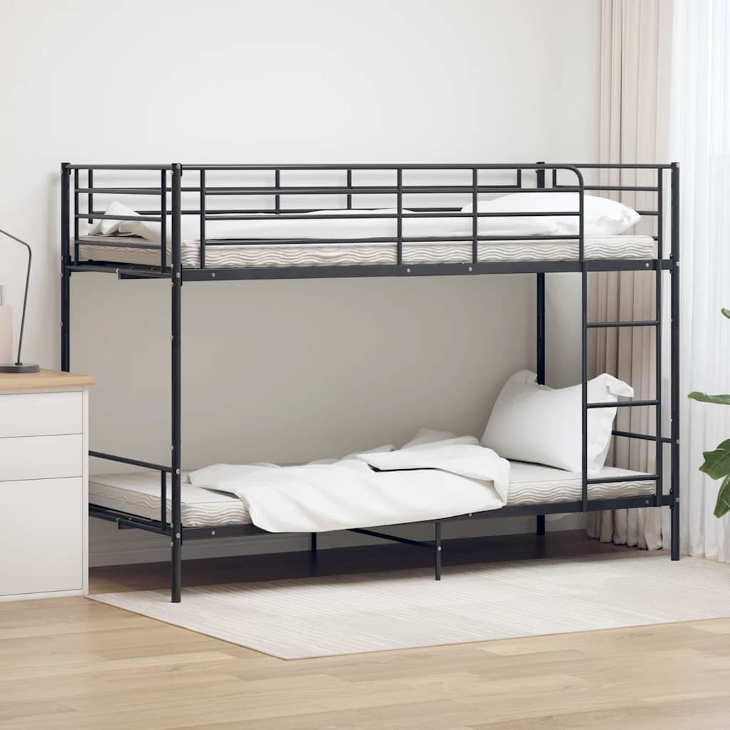 Etagenbett Schwarz Metall 90×200 cm