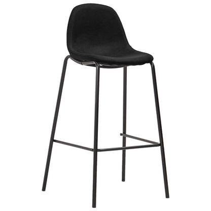 Barhocker 6 Stk. Schwarz Stoff