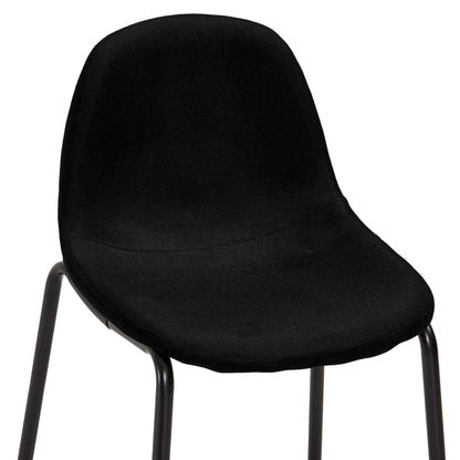 Barhocker 6 Stk. Schwarz Stoff