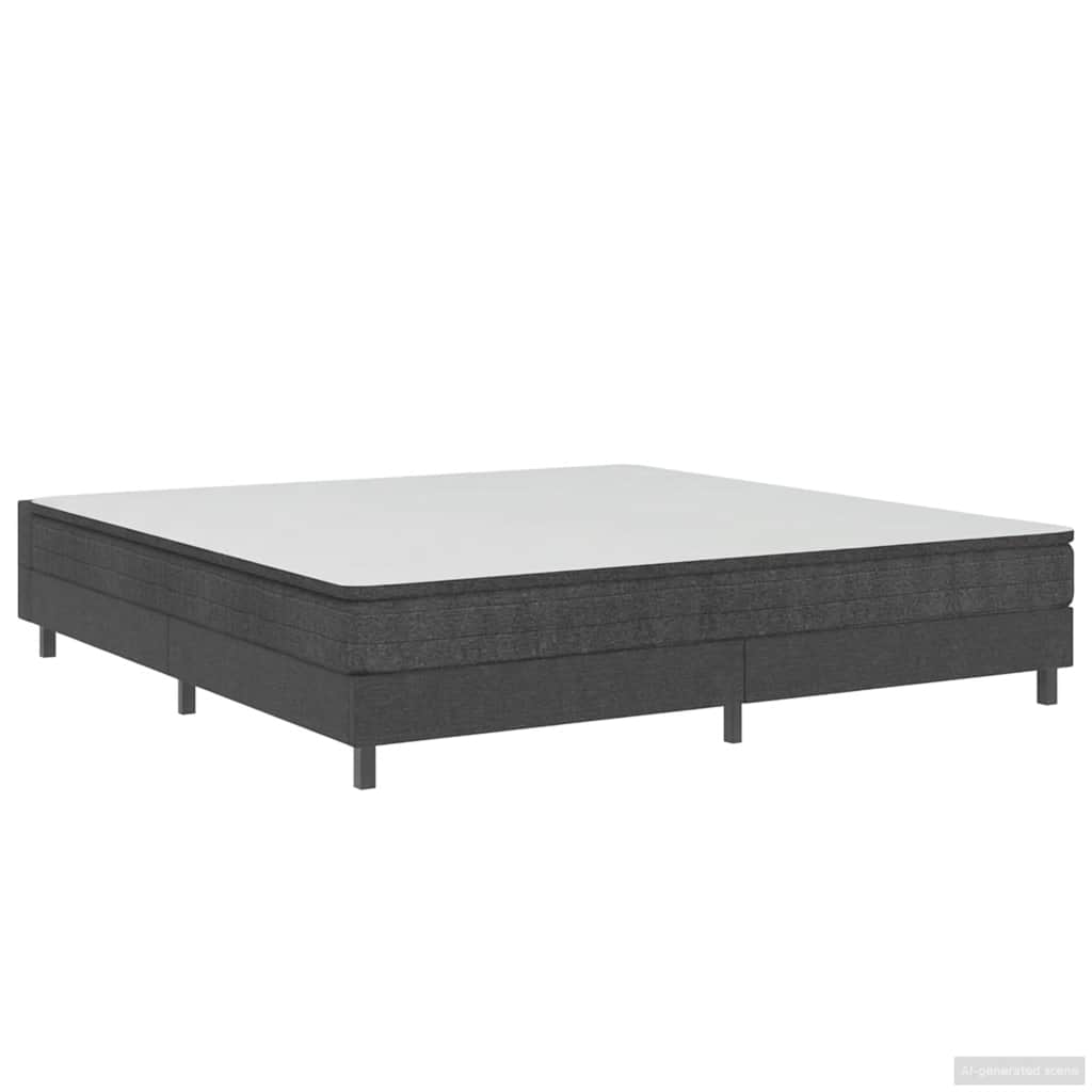 Boxspring-Bettgestell Grau Stoff 180x200 cm