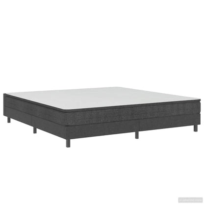 Boxspring-Bettgestell Grau Stoff 180x200 cm