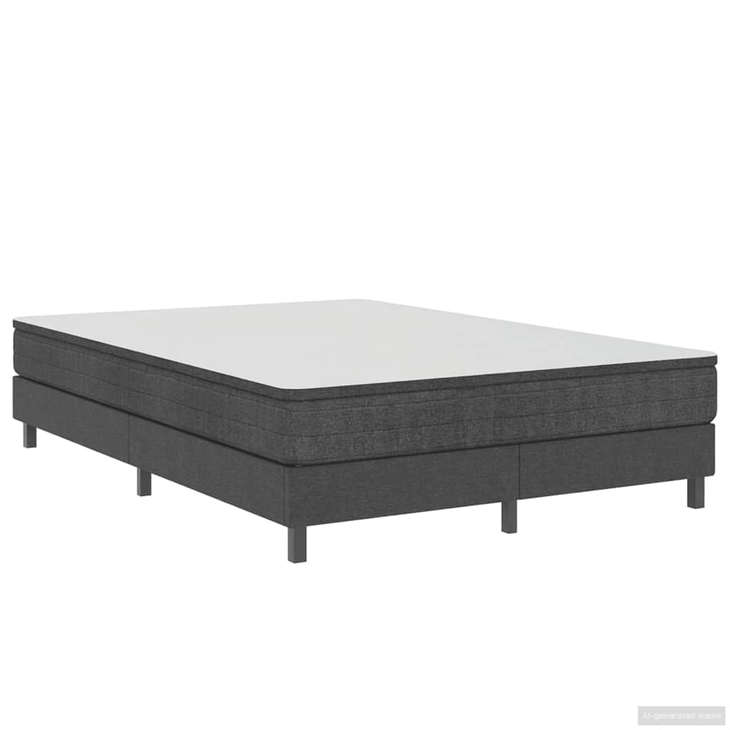 Boxspring-Bettgestell Grau Stoff 140x200 cm