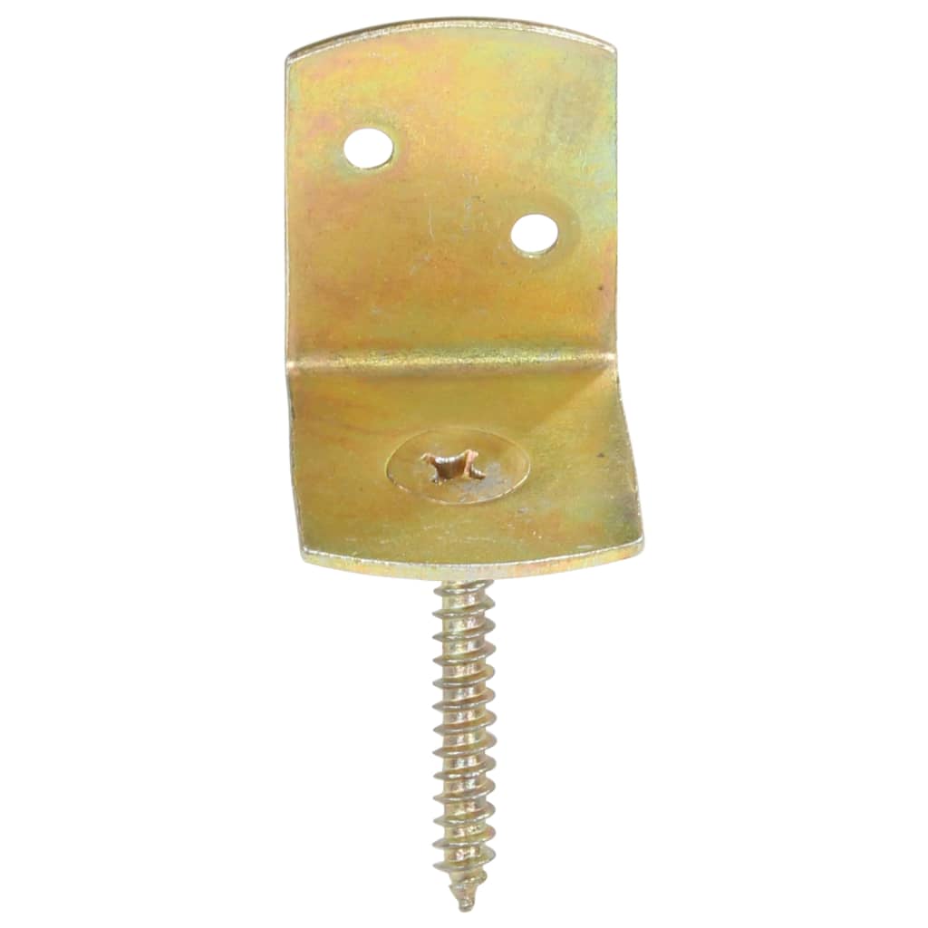 Flechtzaunhalter 24 Stk. L-Form Verzinktes Metall