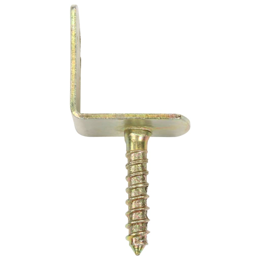 Flechtzaunhalter 24 Stk. L-Form Verzinktes Metall