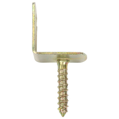 Flechtzaunhalter 24 Stk. L-Form Verzinktes Metall