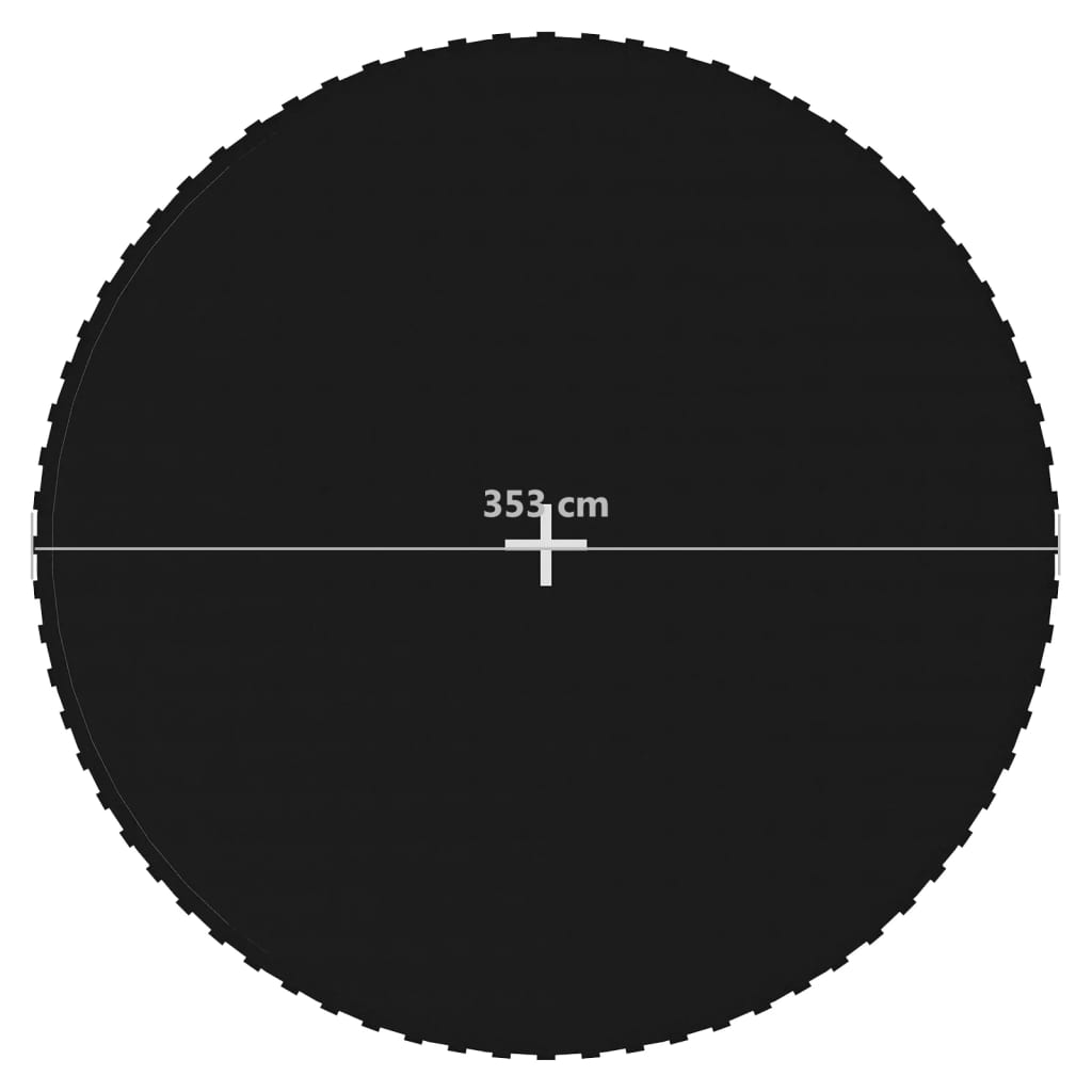 vidaXL Sprungtuch Schwarz für 3,96 m Runde Trampoline